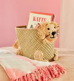 Rice Opbevaringskurv - Raffia/Søgræs - Lille Løve - Natur