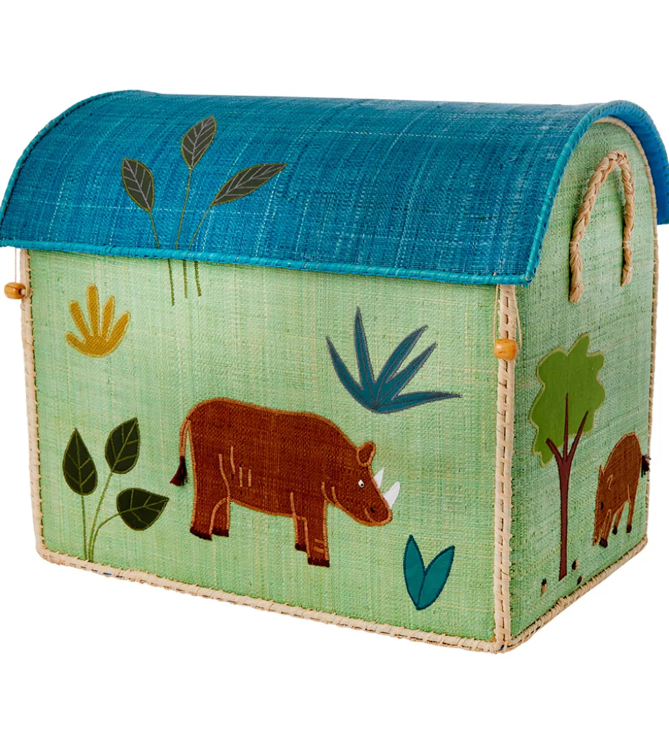 Rice Opbevaringskurve - Raffia - 3 stk. - 52/45/37 cm - Jungle