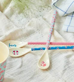 Rice Ske - Melamin - Latte - Mørkeblå/Lifeline