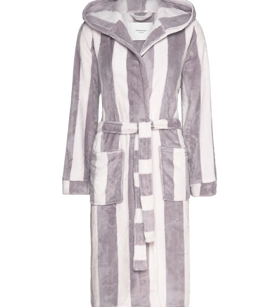 Rosemunde Badekåbe - Fleece - Lilac Stripe