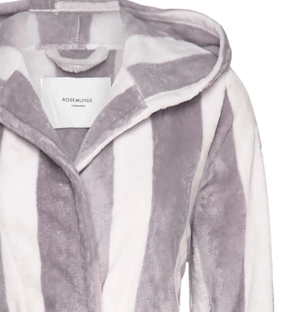 Rosemunde Badekåbe - Fleece - Lilac Stripe
