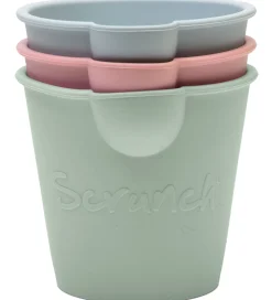 Scrunch Bath Buckets - 3-pak - Sage Green/Dusty Rose/Duck Egg Bl
