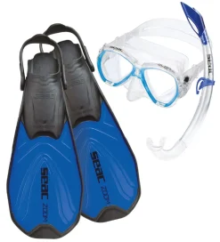 Seac Snorkelsæt m. Svømmefødder - Tris Zoom JR - Blå