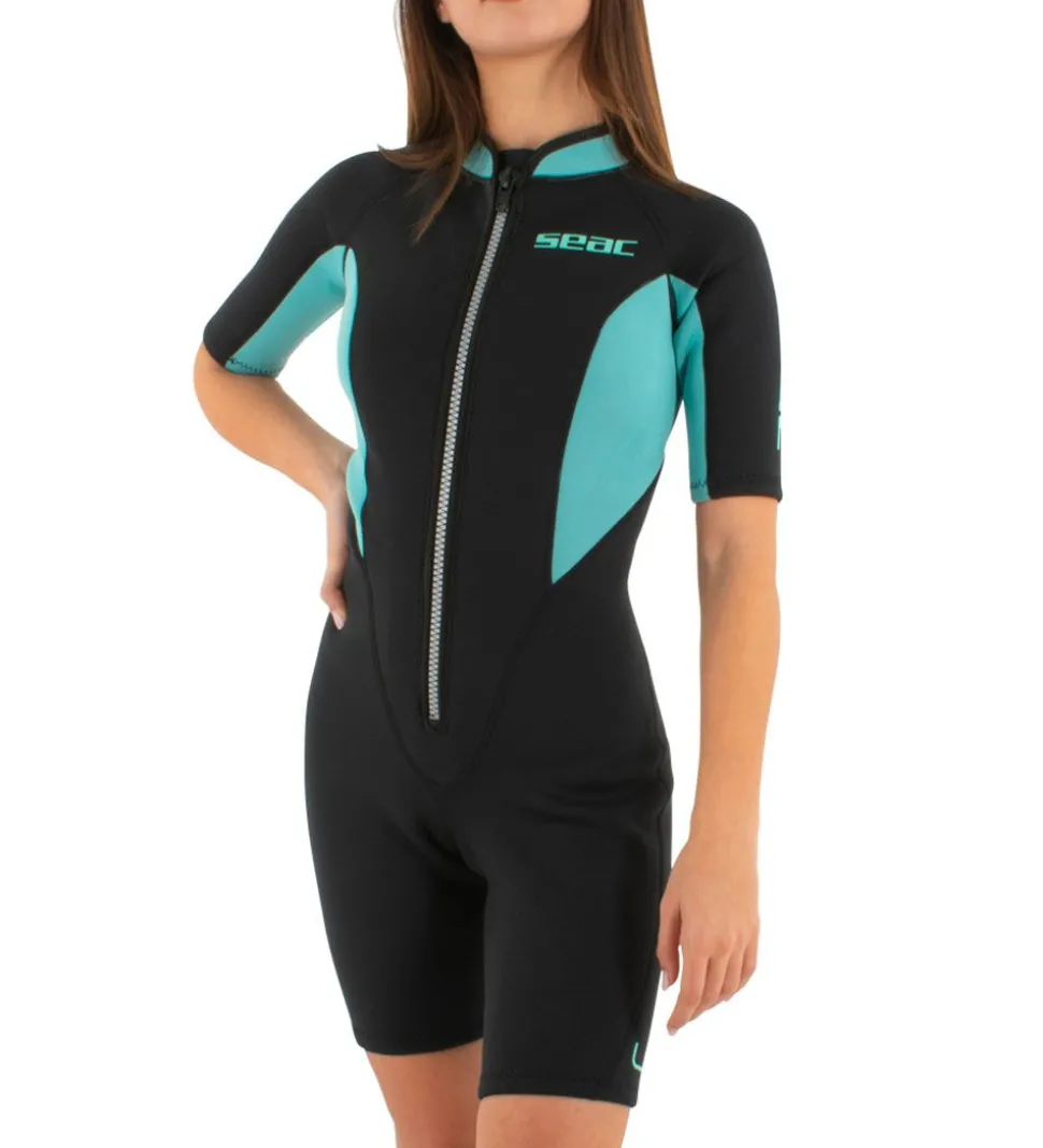 Seac Våddragt - Look Shorty Lady 2,5 mm - Sort/Turkis