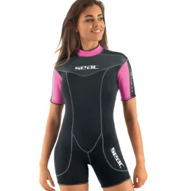 Seac Våddragt - Sense Shorty Lady 2,5 mm - Sort/Pink