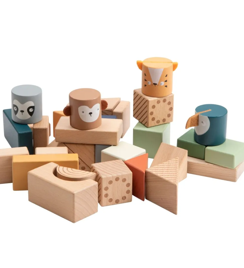 Sebra Byggeklodser - Træ - Wildlife Animals