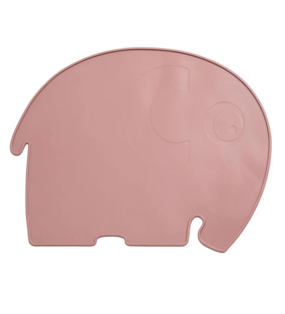Sebra Dækkeserviet - Silikone - Rustic Plum Elefant