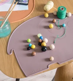 Sebra Dækkeserviet - Silikone - Rustic Plum Elefant