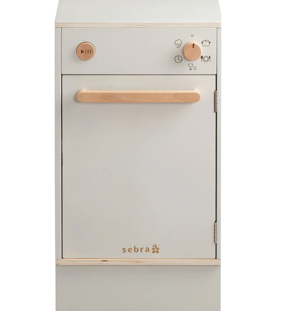 Sebra Legekøkken - Opvaskemaskine - Træ - Seabreeze Beige