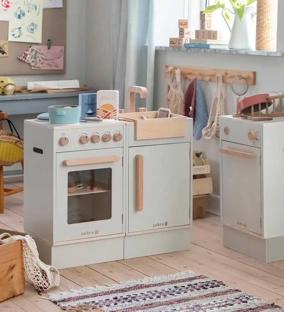 Sebra Legekøkken - Vaskeskab - Træ - Seabreeze Beige