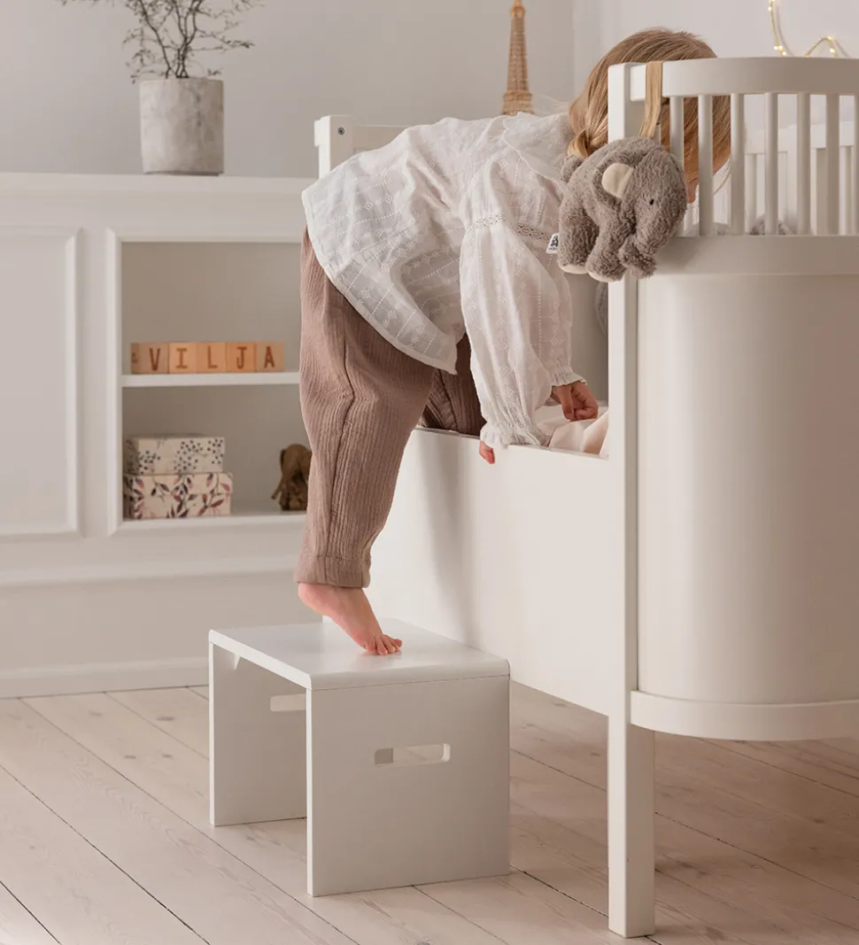 Sebra Skammel - 23,5x23,5x36 cm - Hvid