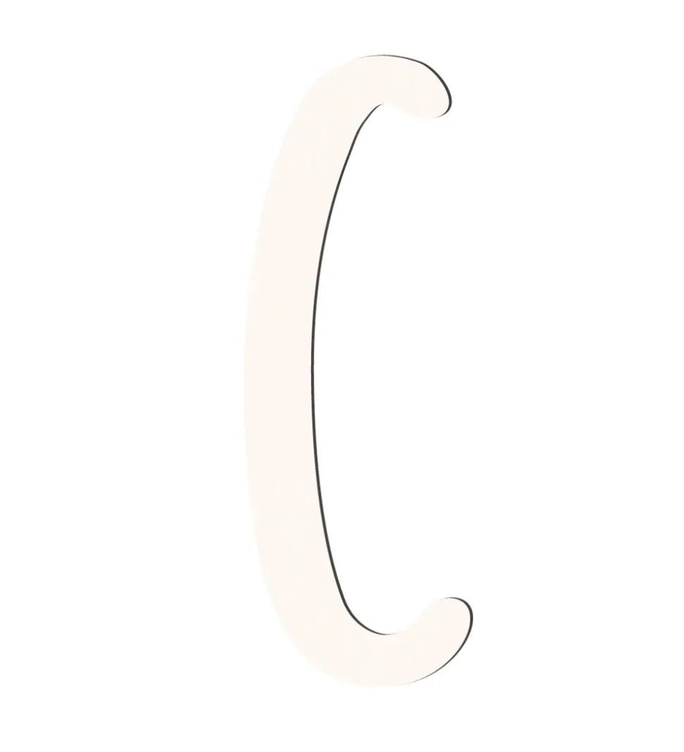 Sebra Træbogstaver - C - Birchbark Beige