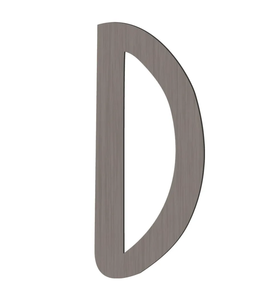 Sebra Træbogstaver - D - Pinecone Brown