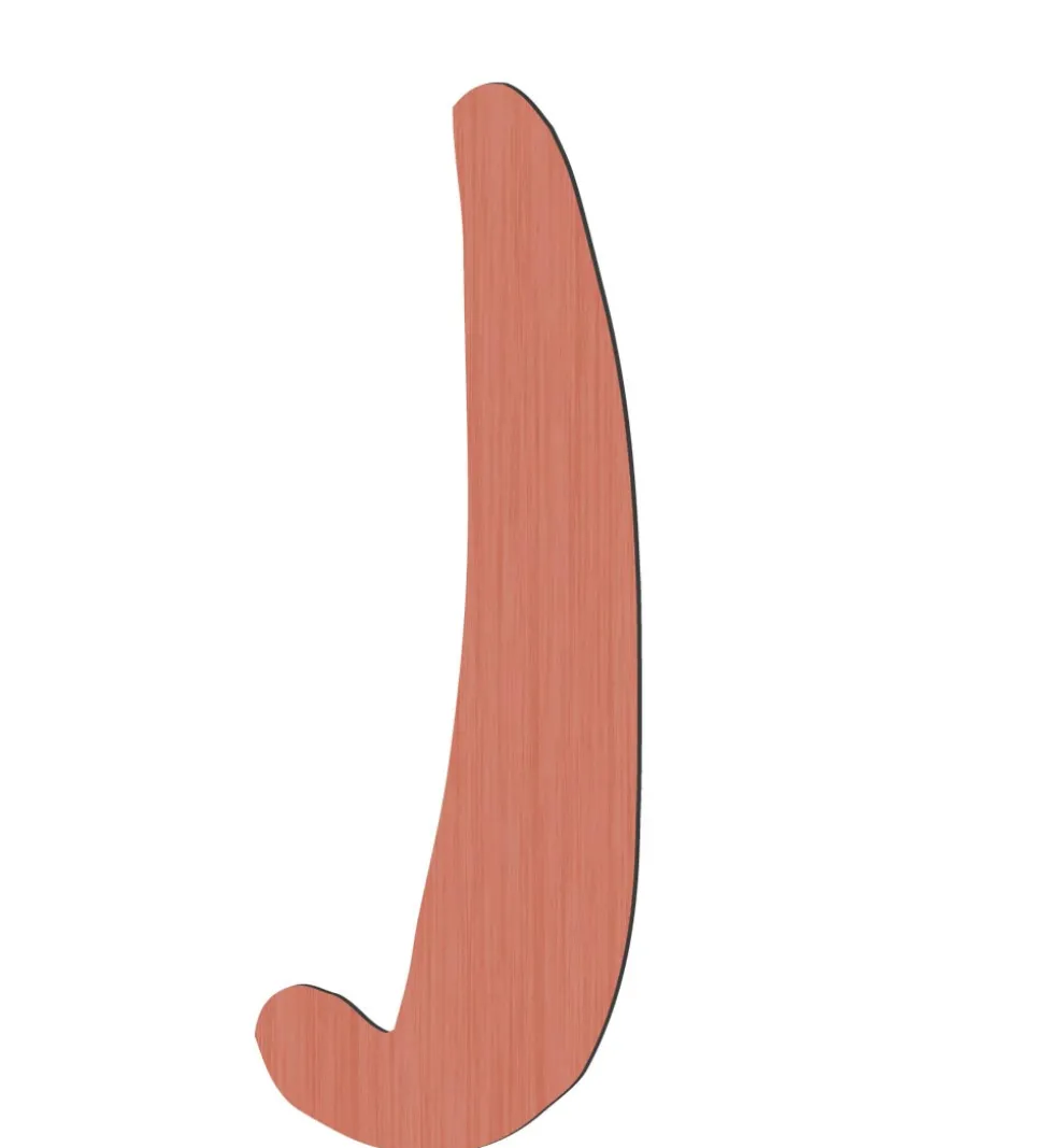 Sebra Træbogstaver - J - Watermelon Pink