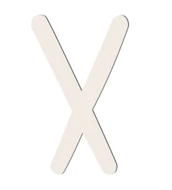 Sebra Træbogstaver - X - Birchbark Beige