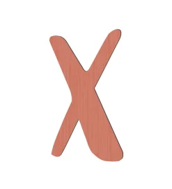 Sebra Træbogstaver - X - Watermelon Pink