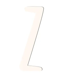 Sebra Træbogstaver - Z - Birchbark Beige