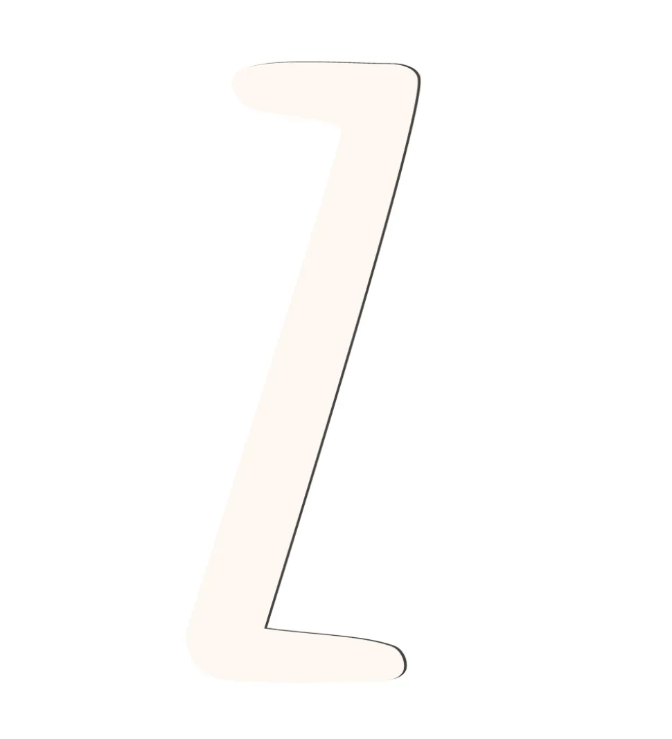 Sebra Træbogstaver - Z - Birchbark Beige