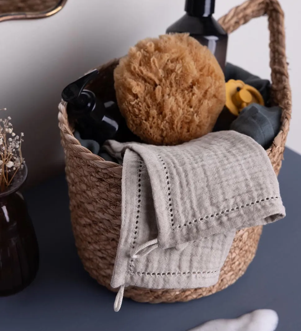 Sebra Vaskeklude - 3-pak - Musselin - Seabreeze Beige