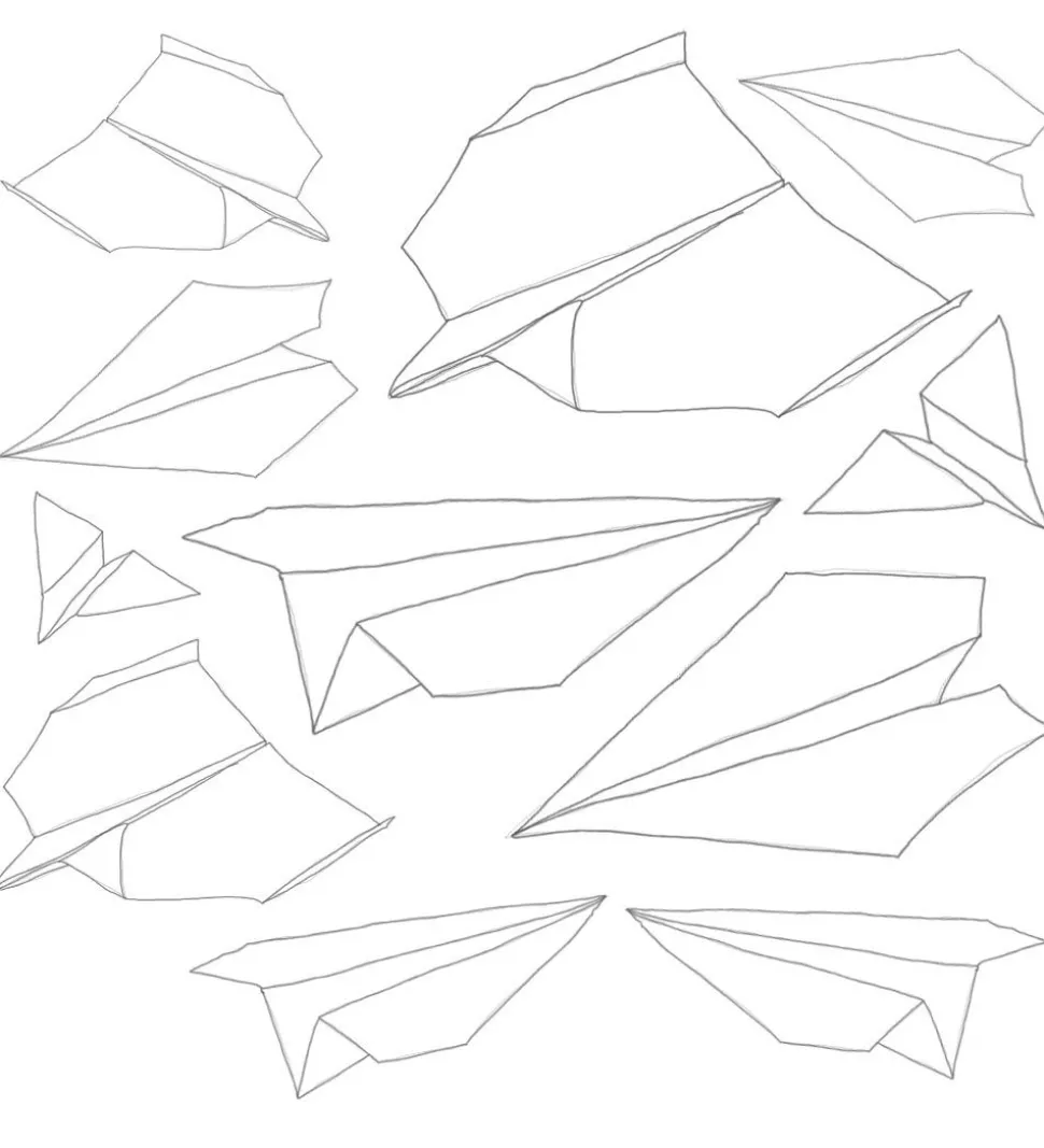 Sebra Wallstickers - 11 stk - Papirflyvere