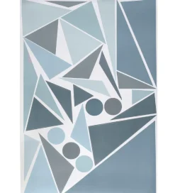 Sebra Wallstickers - Blå Geometrisk Fugl