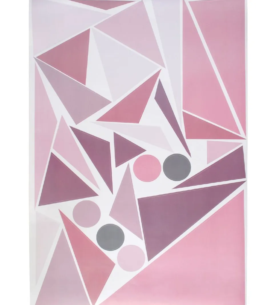 Sebra Wallstickers - Rosa Geometrisk Fugl