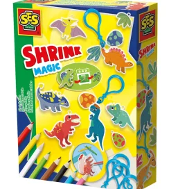 SES Creative Kreasæt - Krympeplast - Dinosaur Nøgleringe