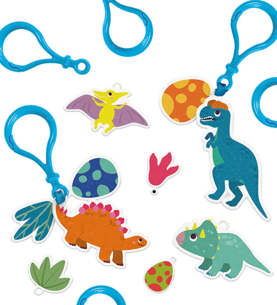 SES Creative Kreasæt - Krympeplast - Dinosaur Nøgleringe