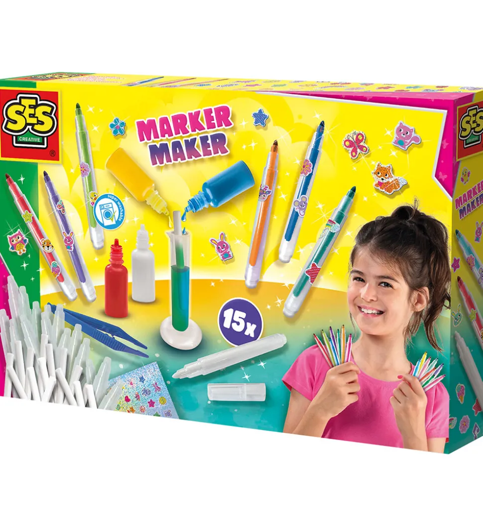 SES Creative Kreasæt - Lav Dine Egne Tusser - 15 Farver