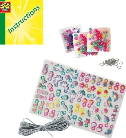 SES Creative Kreasæt - Lav Dine Egne Armbånd - Puffy Stickers