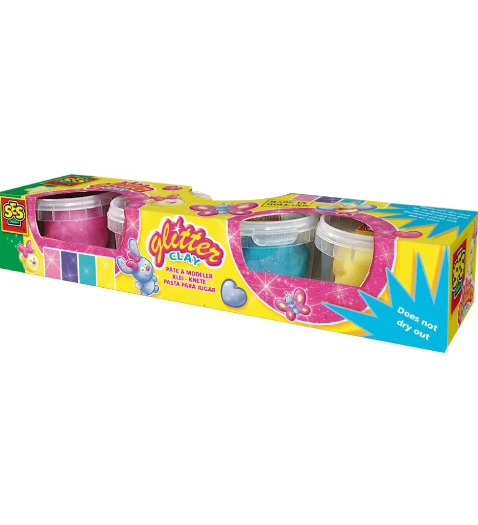 SES Creative Modellervoks - 4x90 g - Glimmer