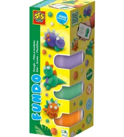 SES Creative Modellervoks - 3x90gr/1x40g - FunDo Dinosaurer