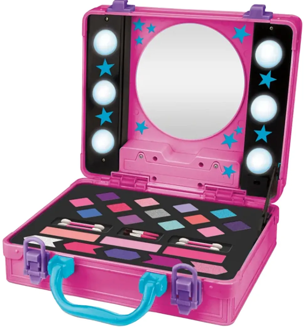 Shimmer N Sparkle Sminkekuffert m. Lys - Pink