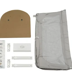 SHNUGGLE Barneseng - Ombygningssæt - 125x66 cm - Stone Grey/Hvid