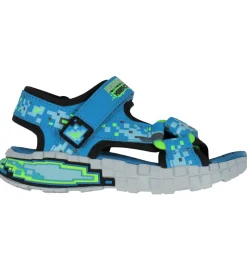 Skechers Sandaler - Mega Splash 4K - Sort/Blå/Grøn