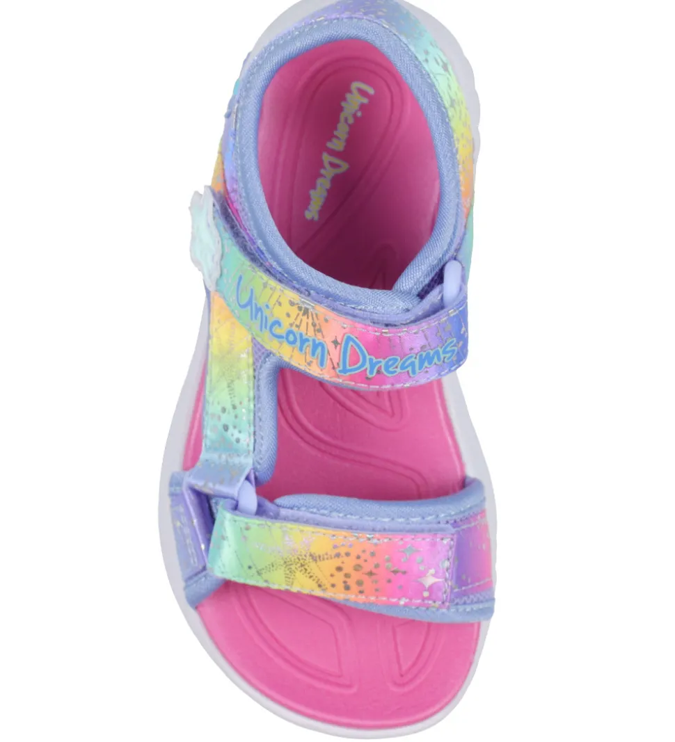 Skechers Sandaler m. Lys - S Lights Unicorn Dreams - Blue/Multi