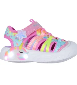 Skechers Sandaler m. Lys - Unicorn Dreams Explorer - Pink/Multi