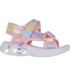Skechers Sandaler m. Lys - Unicorn Dreams - Light Pink Multi