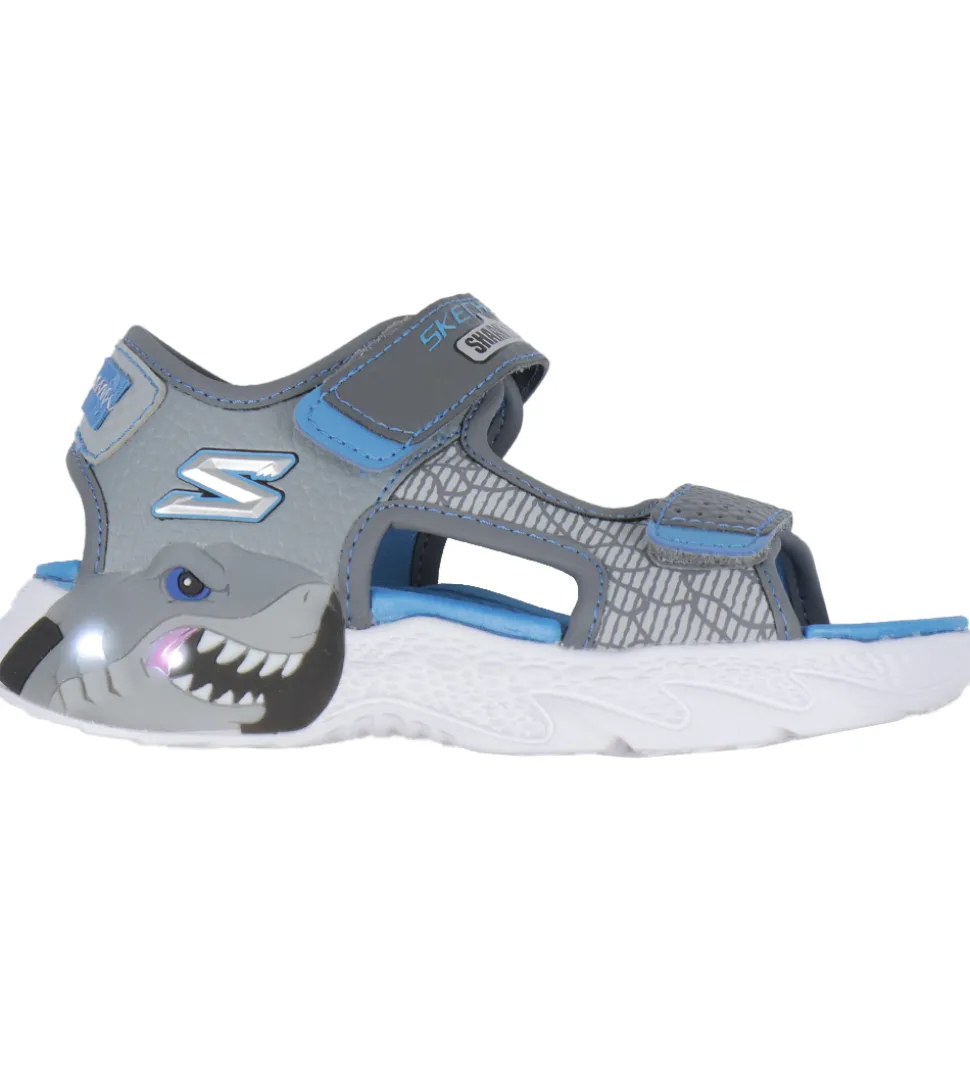 Skechers Sandaler m. Lys - Creature-Splash - Charcoal Blue
