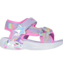 Skechers Sandaler m. Lys - Dreamy Unicorns - Lavender/Multi