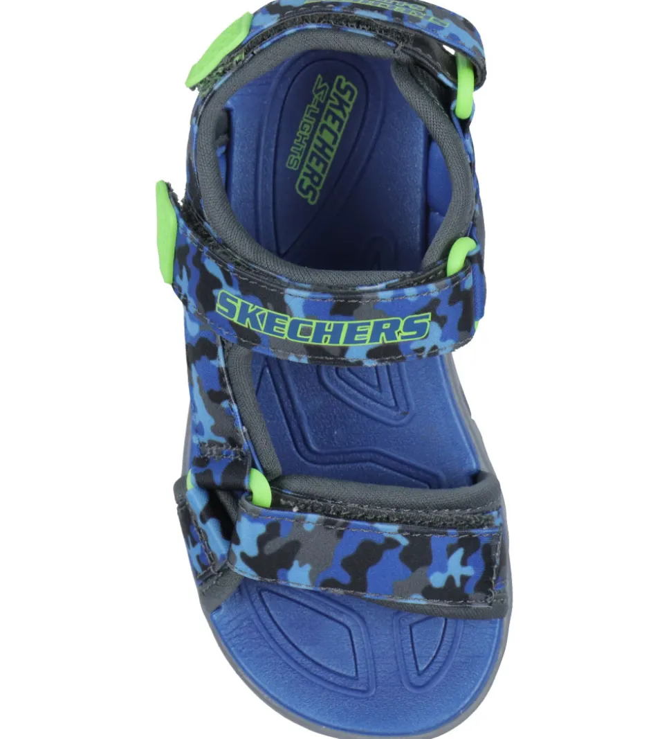 Skechers Sandaler m. Lys - Hypno-Splash - Blue Lime