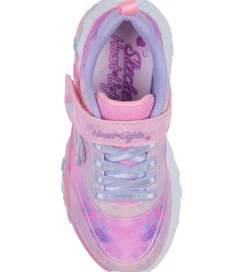 Skechers Sko m. Lys - Eternal Heart Lights - Lys Pink/Multi