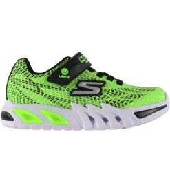 Skechers Sko m. Lys - Flex-Glow Elite - Lime Black