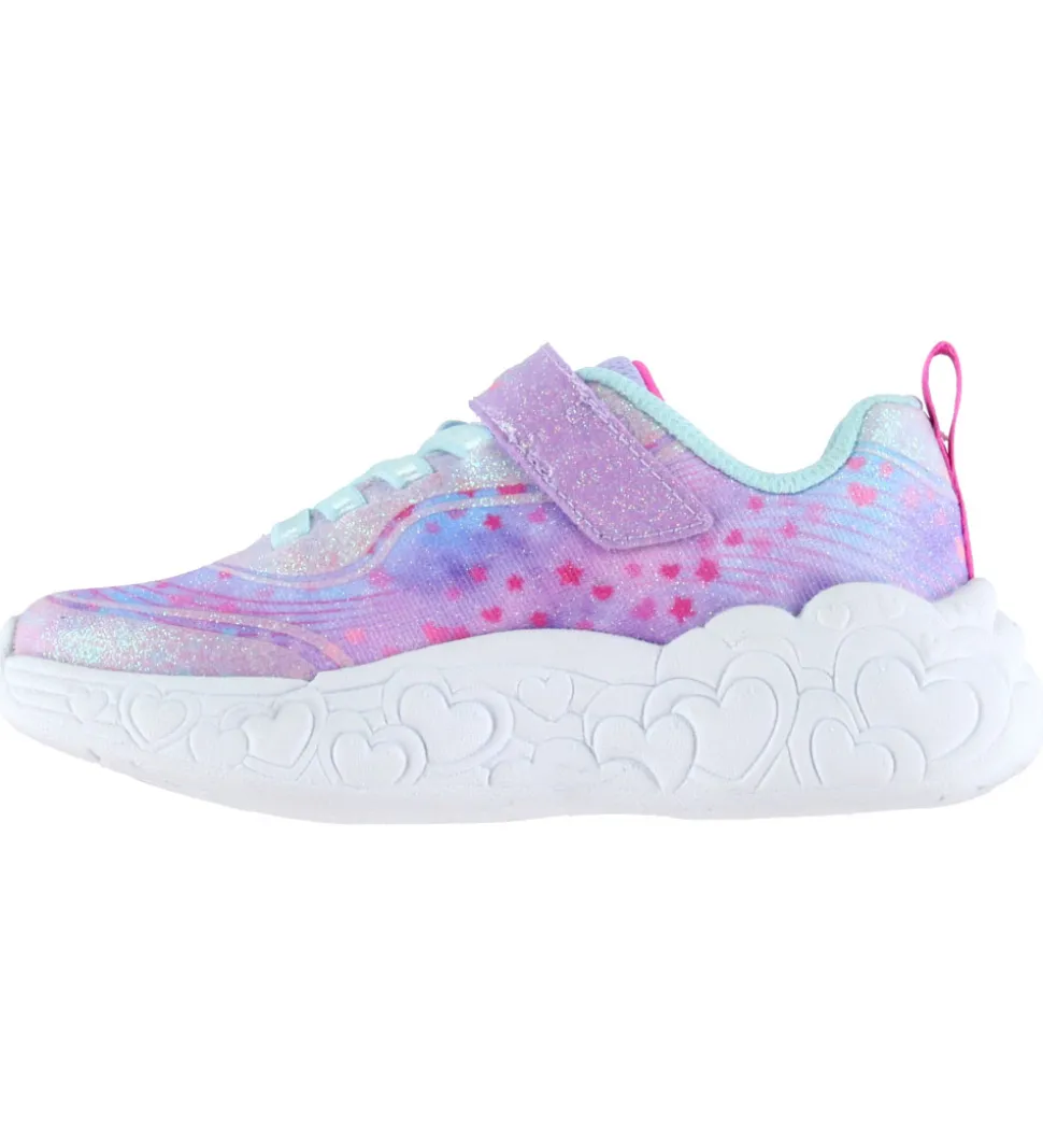 Skechers Sko m. Lys - Heart Lights - Purple