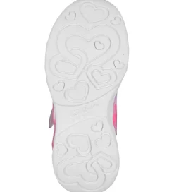 Skechers Sko m. Lys - Heart Jewels - Silver/Multi