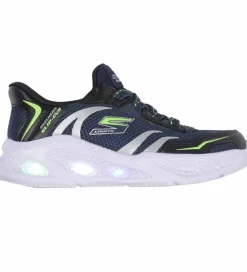 Skechers Sko m. Lys - Meteor Light - Brisk Beams - Navy/Sort