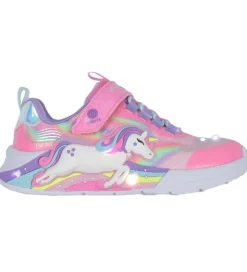 Skechers Sko m. Lys - Unicorn Chaser - Pink/Multi