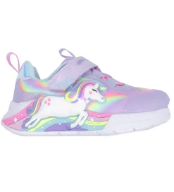 Skechers Sko m. Lys - Unicorn Chaser - Lavender/Multi