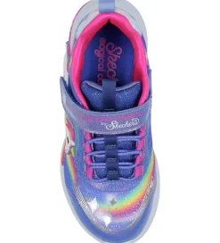 Skechers Sko m. Lys - Unicorn Chaser - Blue/Multi