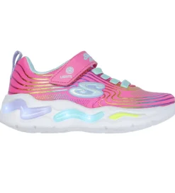 Skechers Sko m. Lys - Wavy Beams - Pink/Multi